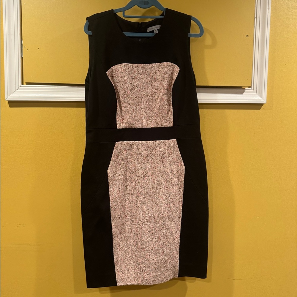 Classiques Entier black and pink paneled dress. Size 12 euro but 6 US
